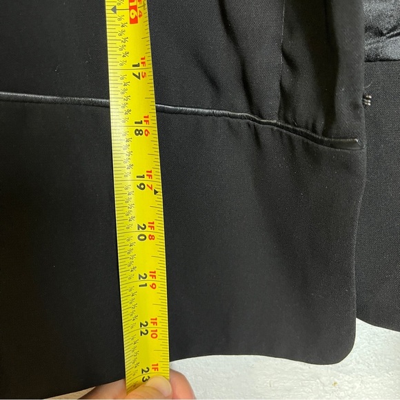 Eileen Fisher Open Front Blazer Silk Lined Black Womens L Quiet Luxury Preppy - Picture 14 of 16